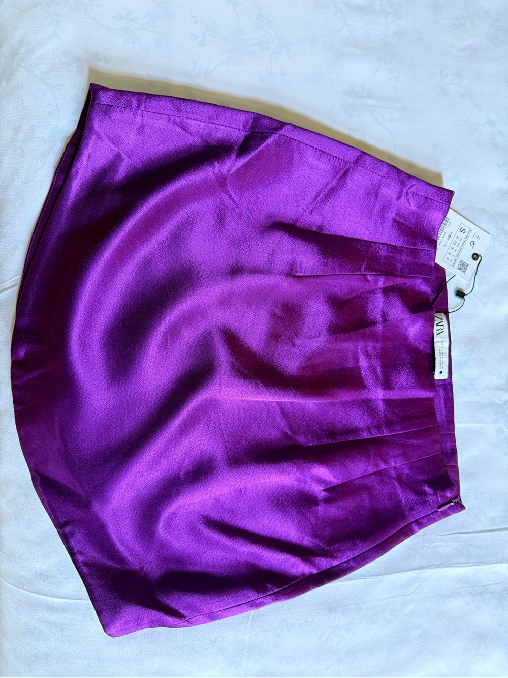 Zara Violet Satin Mini Skirt